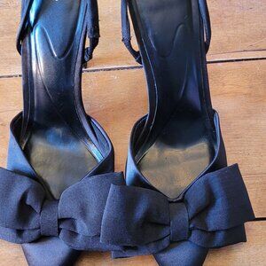 Zara bowtie slingback heels